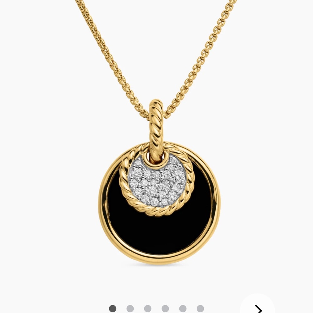 David Yurman Elements® Convertible Pendant Necklace Onyx Diamond